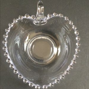 VTG “Imperial Glass” Candlewick Heart Dish 6 1/2”